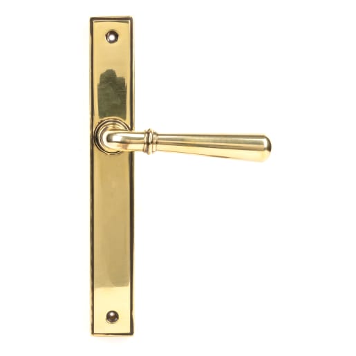 From The Anvil Aged Brass Newbury Slimline Lever Espag. Latch Set