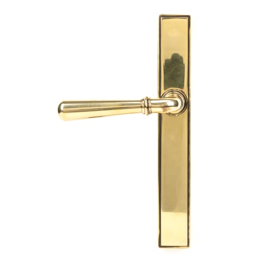 From The Anvil Aged Brass Newbury Slimline Lever Espag. Latch Set