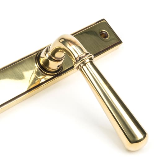 From The Anvil Aged Brass Newbury Slimline Lever Espag. Latch Set