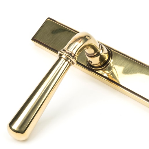 From The Anvil Aged Brass Newbury Slimline Lever Espag. Latch Set