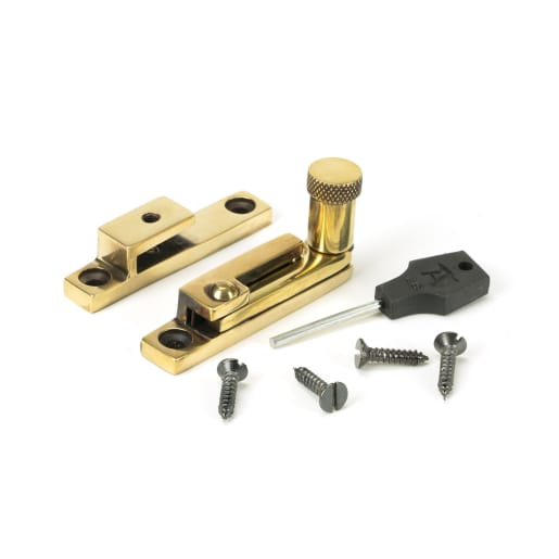 From The Anvil Aged Brass Brompton Quadrant Fastener - Narrow