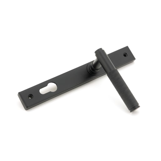 From The Anvil Matt Black Brompton Slimline Lever Espag. Lock Set