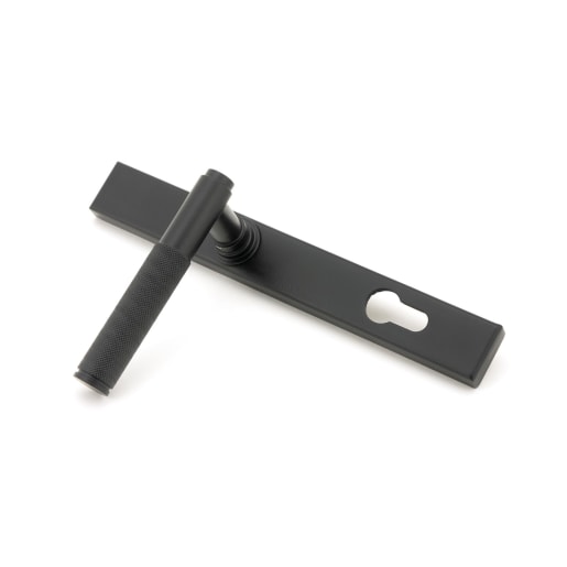 From The Anvil Matt Black Brompton Slimline Lever Espag. Lock Set