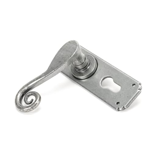 From The Anvil Pewter Monkeytail Lever Euro Lock Set