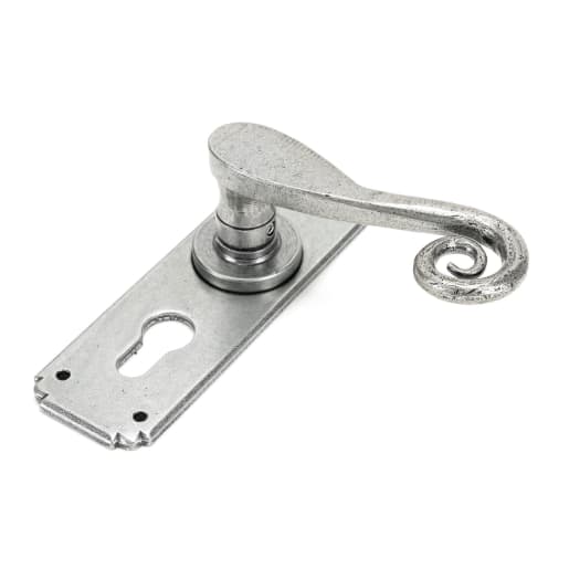 From The Anvil Pewter Monkeytail Lever Euro Lock Set