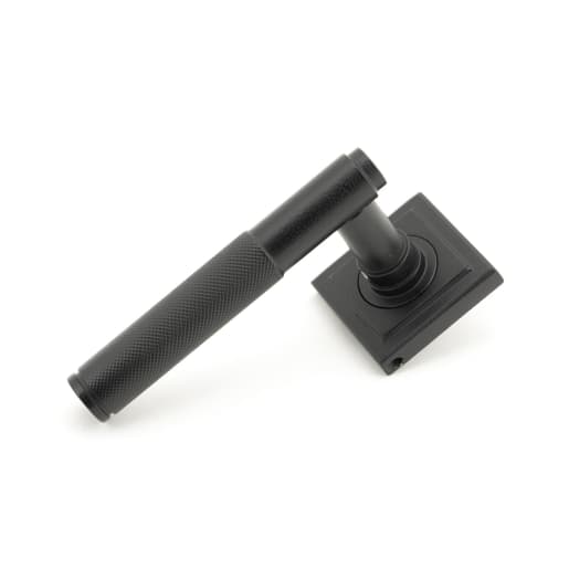 From The Anvil Matt Black Brompton Lever on Rose Set (Square)