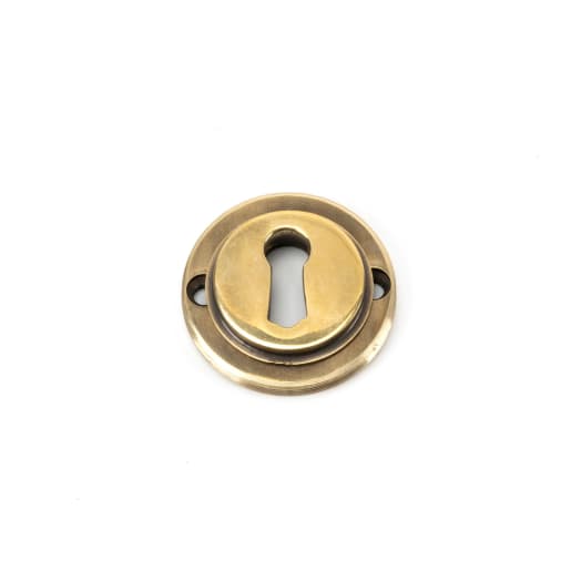 From The Anvil Aged Brass Round Escutcheon (Plain)