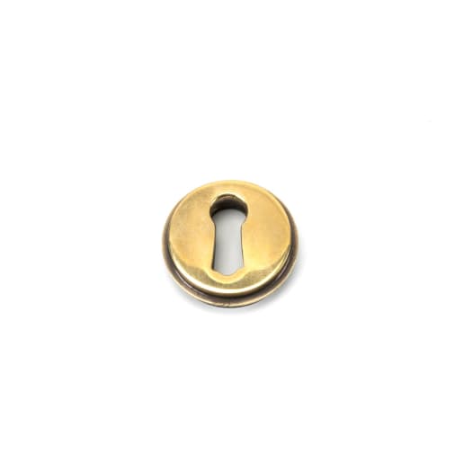 From The Anvil Aged Brass Round Escutcheon (Art Deco)