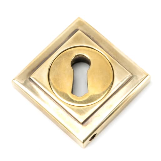 From The Anvil Aged Brass Round Escutcheon (Square)