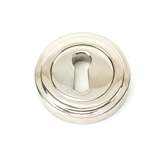 From The Anvil Polished Nickel Round Escutcheon (Art Deco)