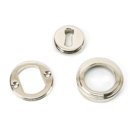 From The Anvil Polished Nickel Round Escutcheon (Art Deco)