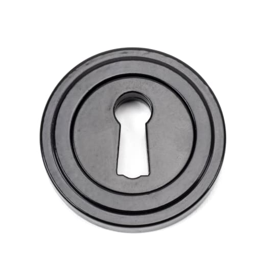 From The Anvil Black Round Escutcheon (Art Deco)