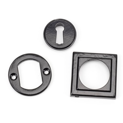 From The Anvil Black Round Escutcheon (Square)