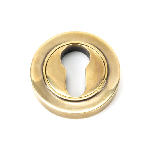 From The Anvil Aged Brass Round Euro Escutcheon (Plain)