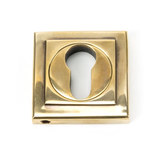 From The Anvil Aged Brass Round Euro Escutcheon (Square)