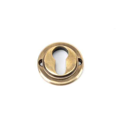 From The Anvil Aged Brass Round Euro Escutcheon (Square)