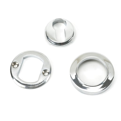 From The Anvil Polished Chrome Round Euro Escutcheon (Plain)