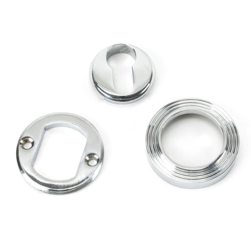 From The Anvil Polished Chrome Round Euro Escutcheon (Beehive)