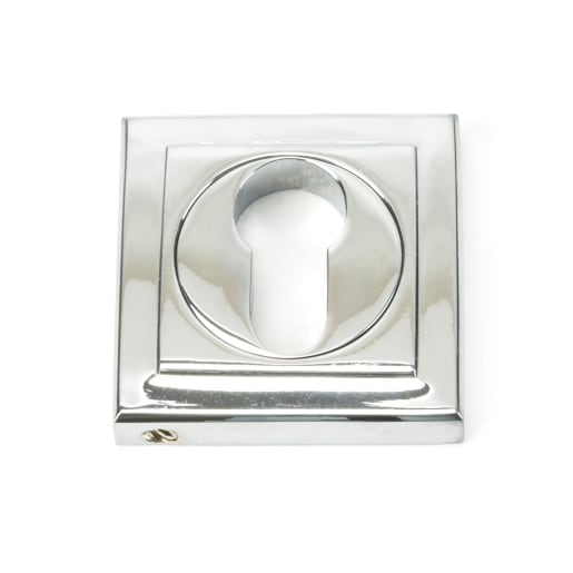 From The Anvil Polished Chrome Round Euro Escutcheon (Square)