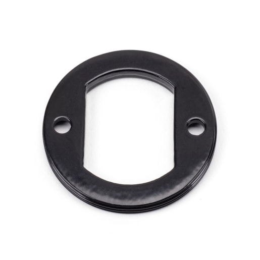 From The Anvil Black Round Euro Escutcheon (Art Deco)