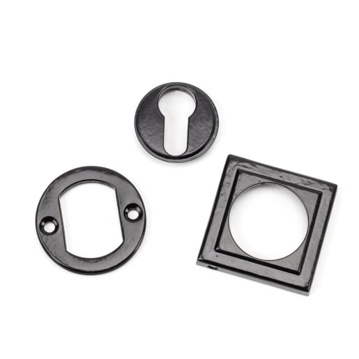 From The Anvil Black Round Euro Escutcheon (Square)