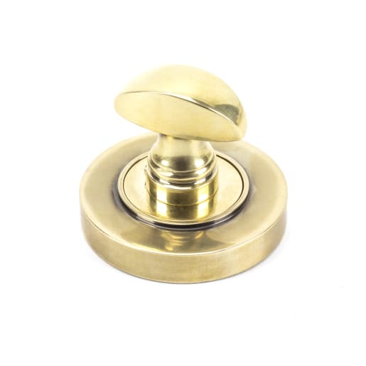 From The Anvil Aged Brass Round Thumbturn Set (Plain)