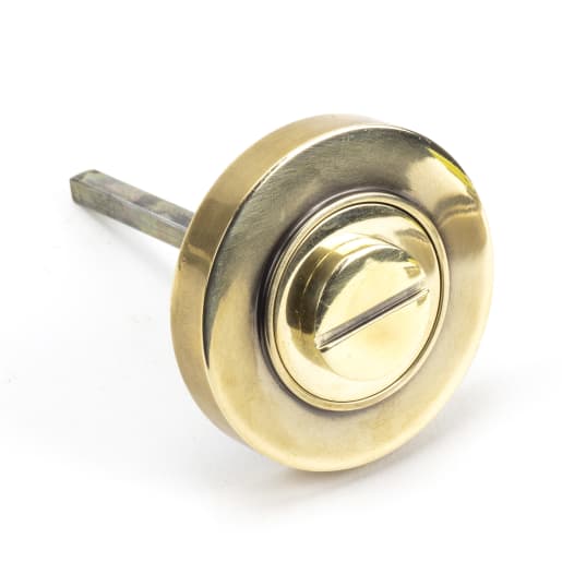 From The Anvil Aged Brass Round Thumbturn Set (Plain)