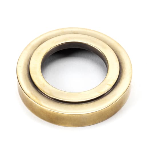 From The Anvil Aged Brass Round Thumbturn Set (Art Deco)