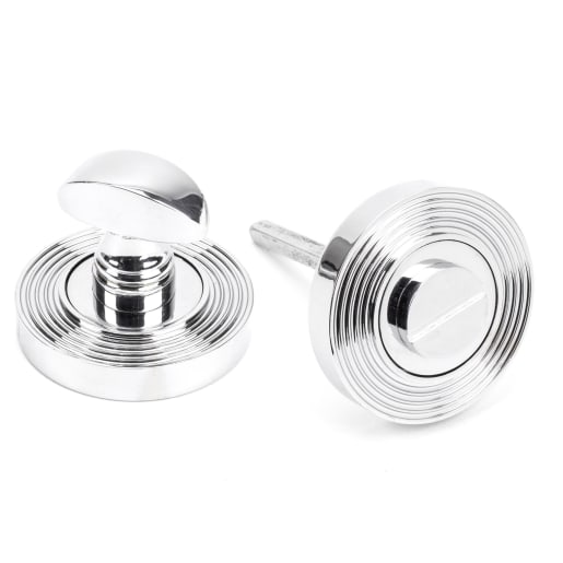 From The Anvil Polished Chrome Round Thumbturn Set (Beehive)