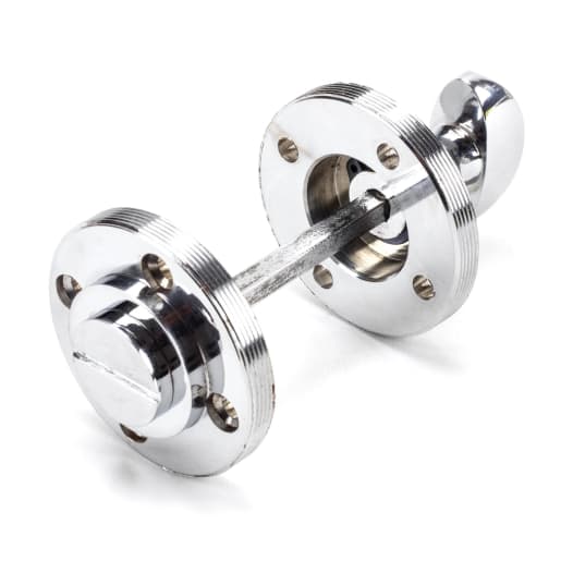 From The Anvil Polished Chrome Round Thumbturn Set (Beehive)
