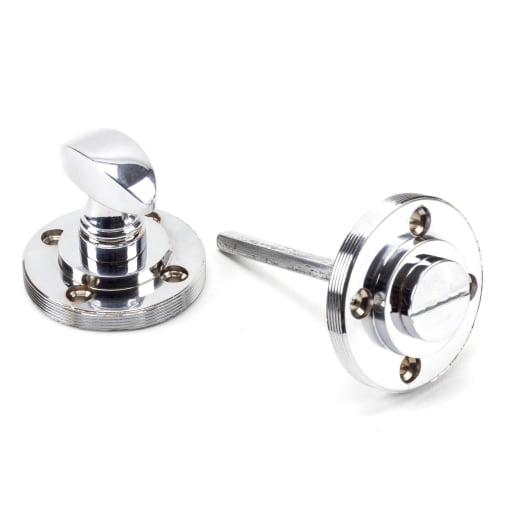 From The Anvil Polished Chrome Round Thumbturn Set (Square)