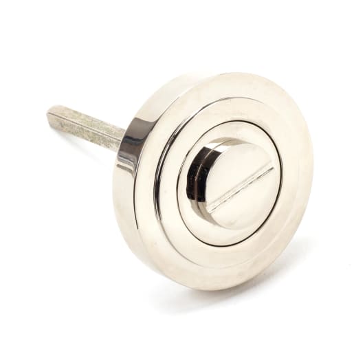 From The Anvil Polished Nickel Round Thumbturn Set (Art Deco)