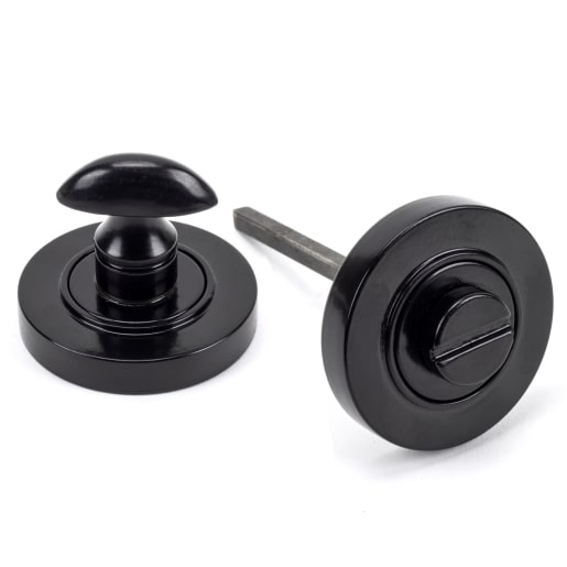 From The Anvil Black Round Thumbturn Set (Plain)
