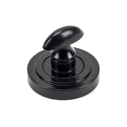 From The Anvil Black Round Thumbturn Set (Art Deco)