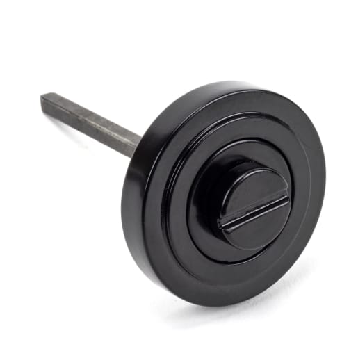 From The Anvil Black Round Thumbturn Set (Art Deco)