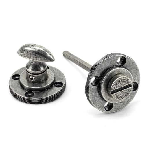 From The Anvil Pewter Round Thumbturn Set (Square)