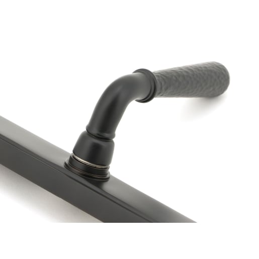 From The Anvil Aged Bronze Hammered Newbury Slimline Espag. Lock Set