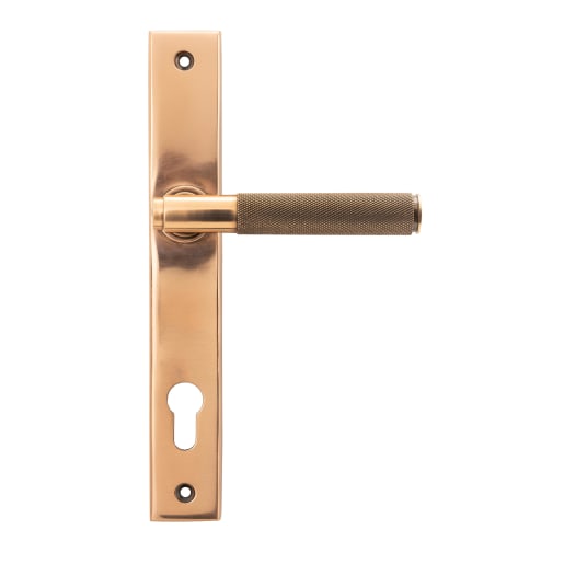 From The Anvil Polished Bronze Brompton Slimline Lever Espag. Lock Set
