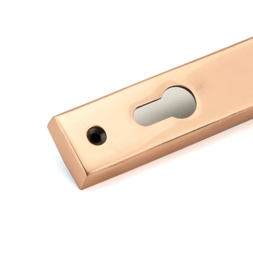 From The Anvil Polished Bronze Brompton Slimline Lever Espag. Lock Set