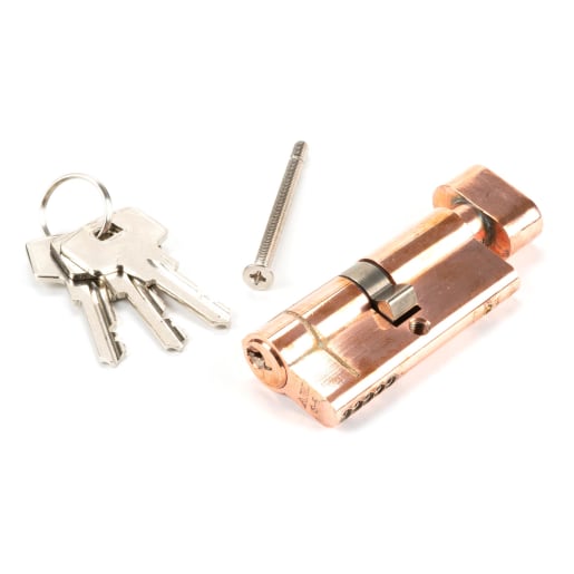From The Anvil Polished Bronze 35/35 5pin Euro Cylinder/Thumbturn