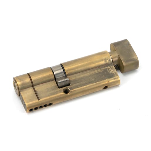 From The Anvil Aged Brass 35/45T 5pin Euro Cylinder/Thumbturn