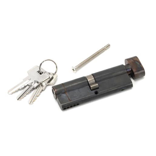 From The Anvil Aged Bronze 45/45 5pin Euro Cylinder/Thumbturn