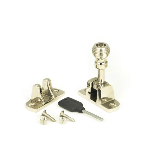 From The Anvil Polished Nickel Beehive Brighton Fastener (Radiused)