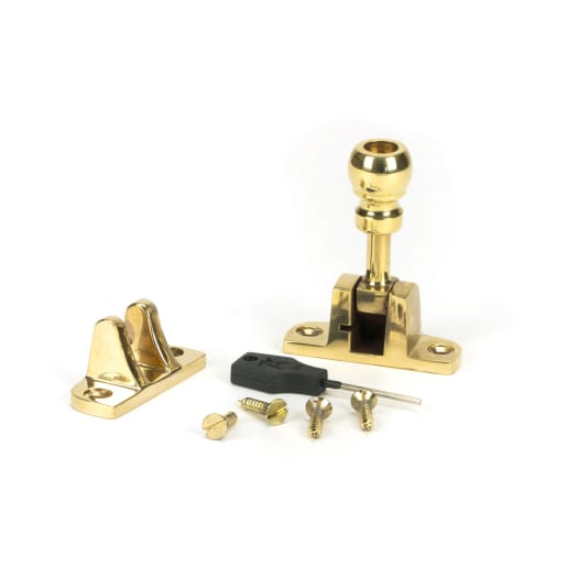 From The Anvil Polished Brass Mushroom Brighton Fastener (Radiused)