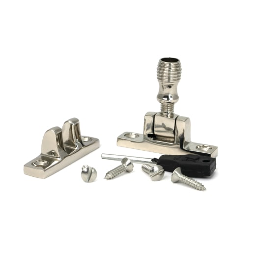 From The Anvil Polished Nickel Beehive Brighton Fastener - Narrow (Square)