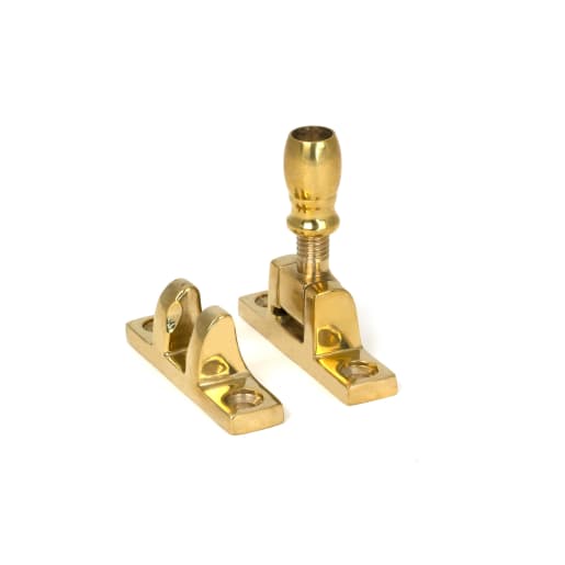 From The Anvil Polished Brass Mushroom Brighton Fastener - Narrow (Square)