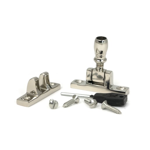 From The Anvil Polished Nickel Mushroom Brighton Fastener - Narrow (Square)