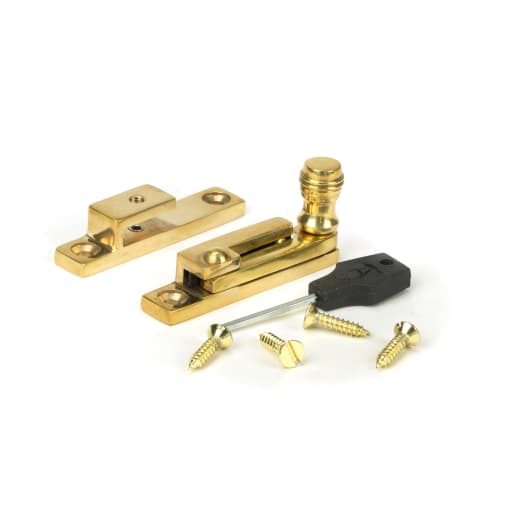 From The Anvil Polished Brass Prestbury Quadrant Fastener - Narrow