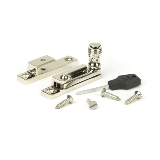 From The Anvil Polished Nickel Prestbury Quadrant Fastener - Narrow