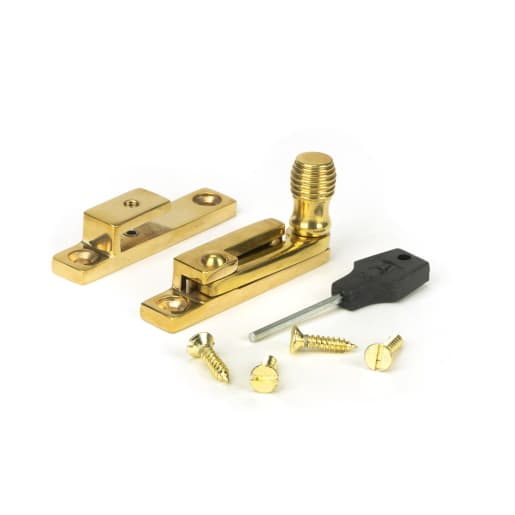 From The Anvil Polished Brass Beehive Quadrant Fastener - Narrow